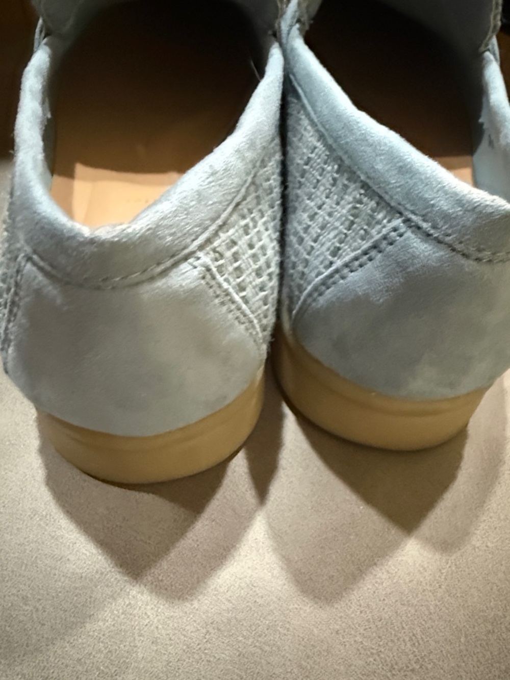 Anne Klein Women's Sadrine Slip Linen Light Blue Braided Tassel Loafers - Picture 6 of 8